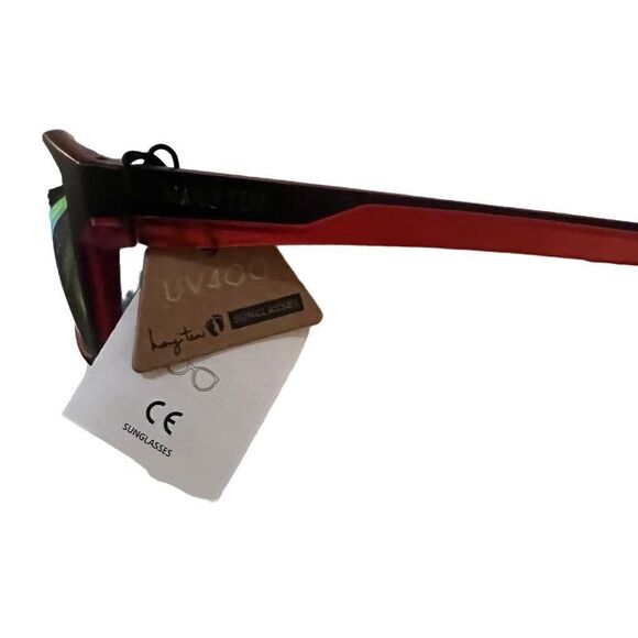 Hang Ten UV 400 Polarized Red Mirrored Sport Sunglasses unisex - Picture 3 of 4